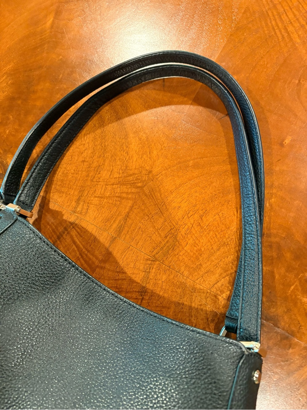 kate spade Black Pebbled Leather Shoulder Bag with Gold Hardware - Picture 10 of 12